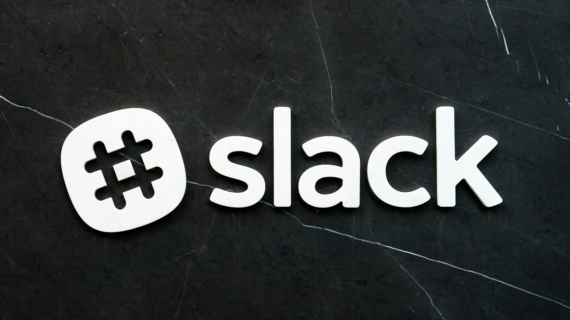 Slack with a hashtag logo