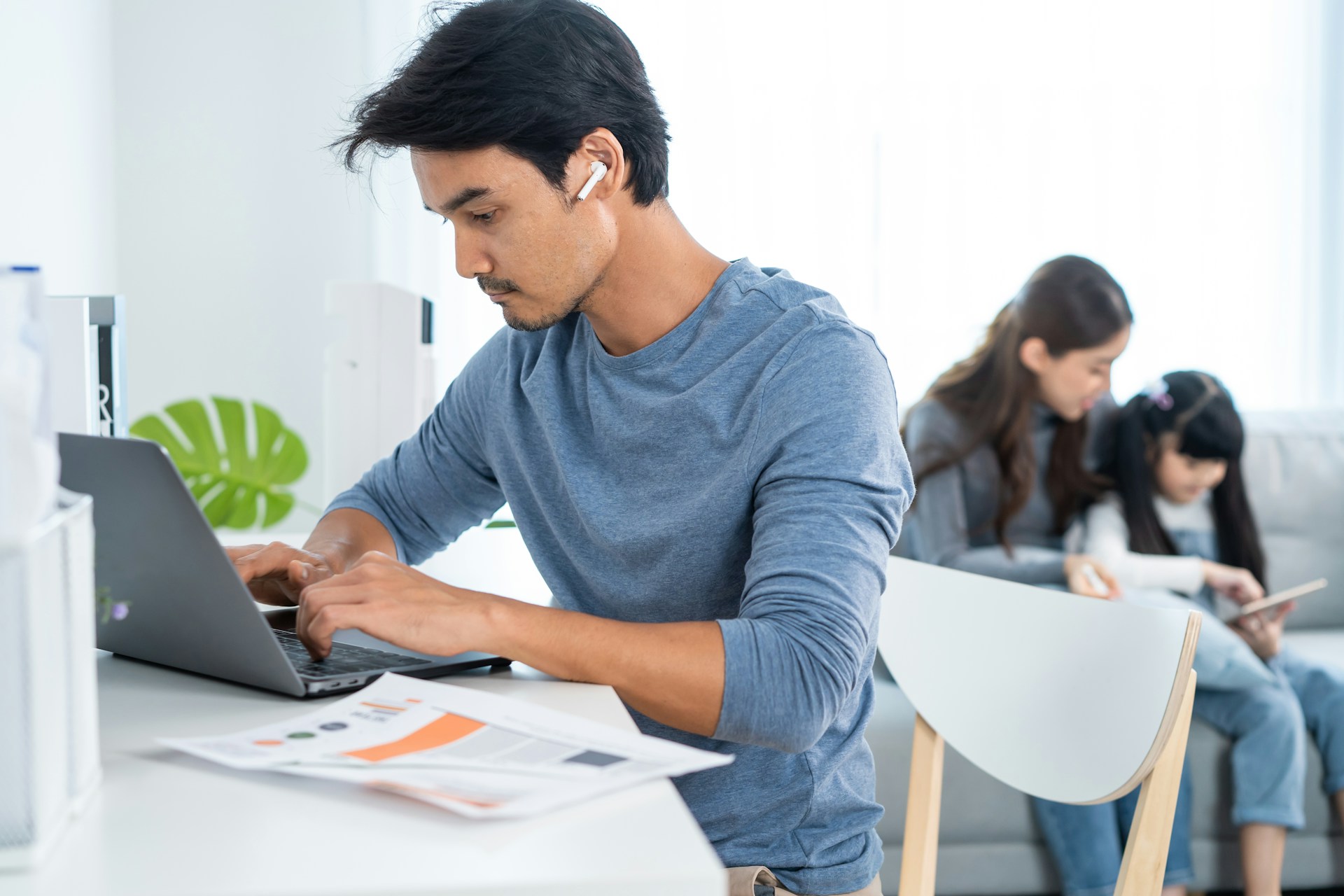 Person using a laptop