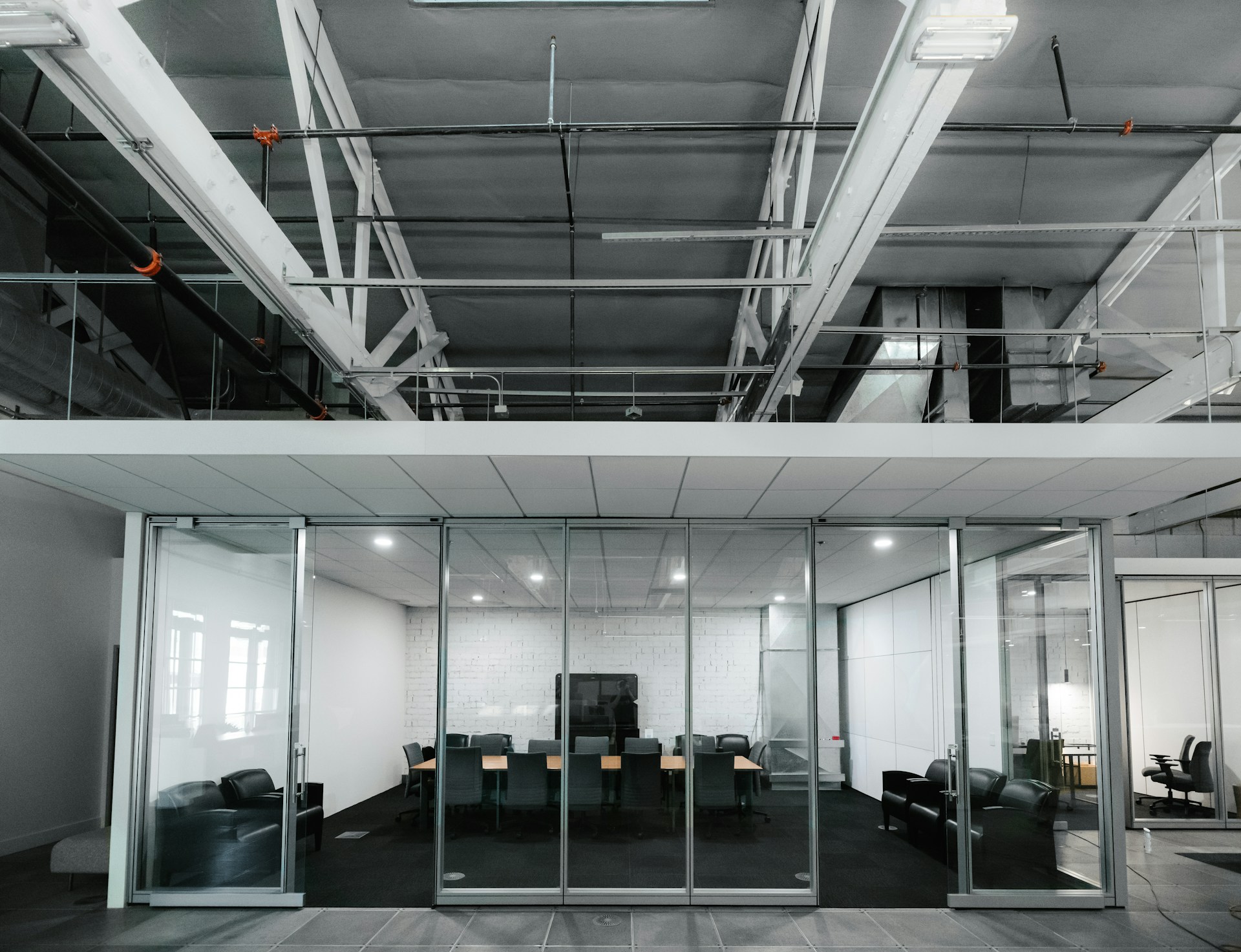 A building with glass walls