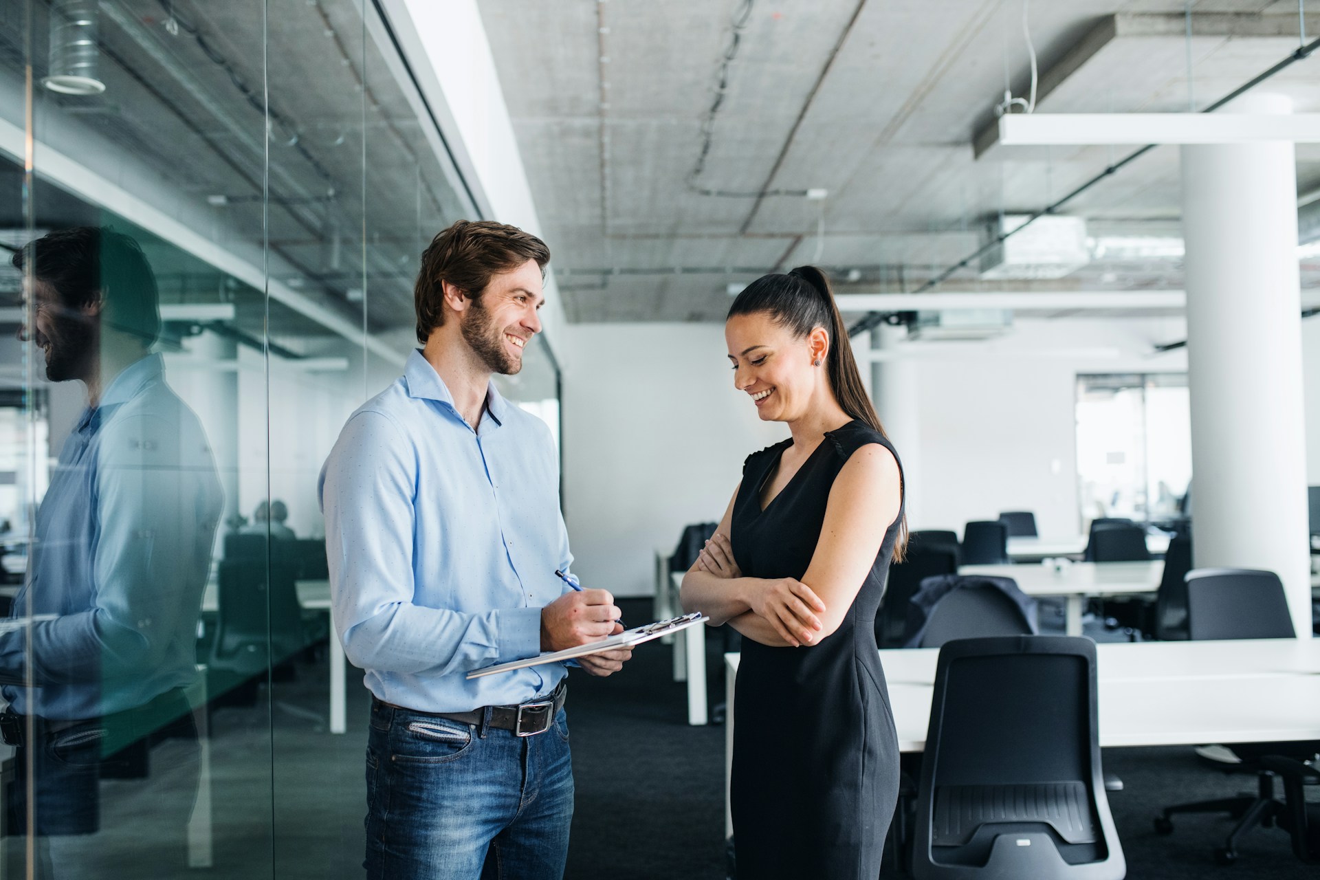 Two person standing